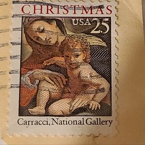 Carracci National Gallery Christmas Stamp Collectible